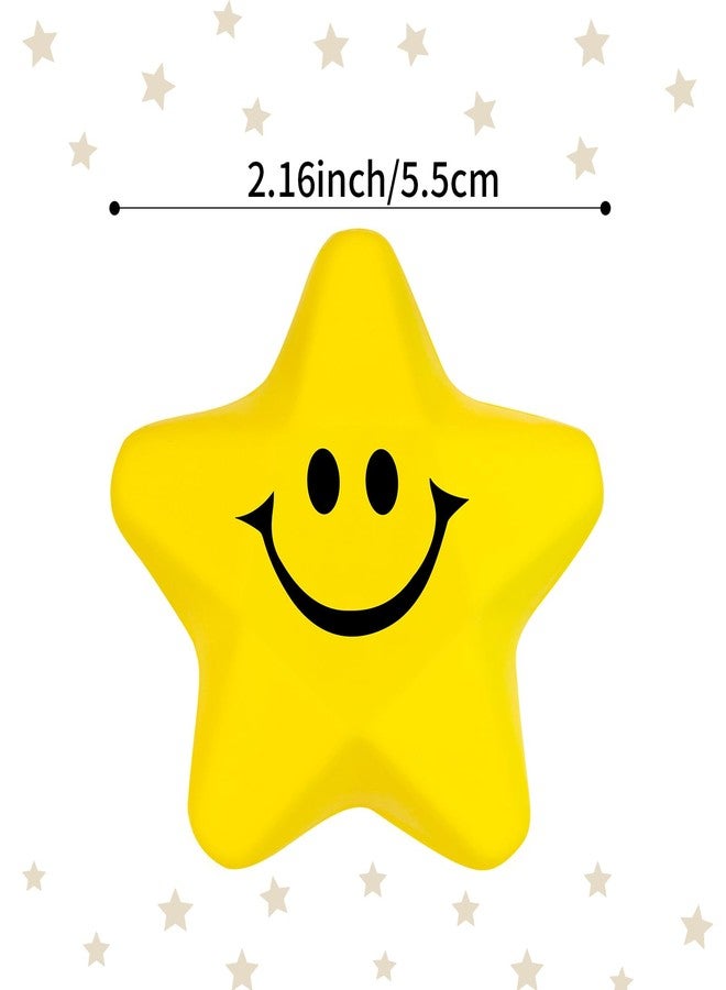 Atiloy 24PCS for Star Stress Balls Cute Mini Face Foam Toys 2.16Inch Mini Stress Relief Balls for Kids Adults Classroom Anxious Fidget Sensory Party Decorations Supplies - Image 2